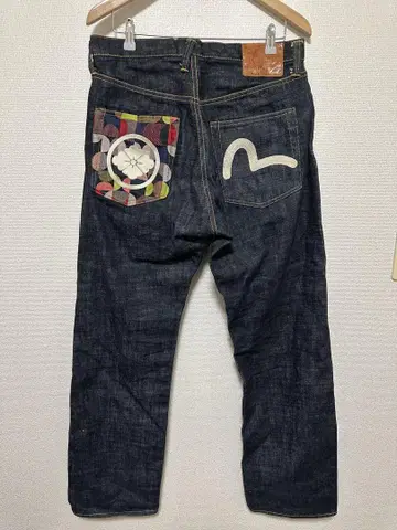 EVISU 청바지 기모노 패턴 가몬