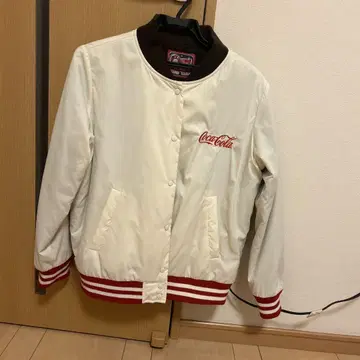 Aymmy 코카콜라 바시티 자켓 블루종 디어 시스터후드