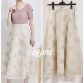 오간자 자수 스커트 Noela 노엘라