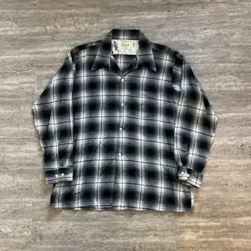 Arrow ombre check shirt 60s~70s