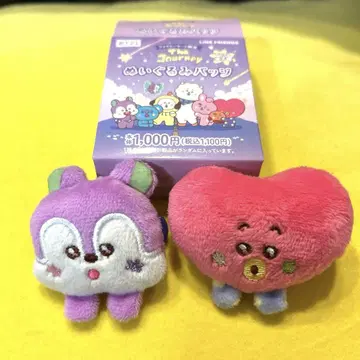 BT21 인형 배지 훼미리마트 한정판 TATA&MANG
