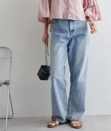 [ 미사용 새상품 ] 디스코트 Discoat 데님 스트레이트 팬츠