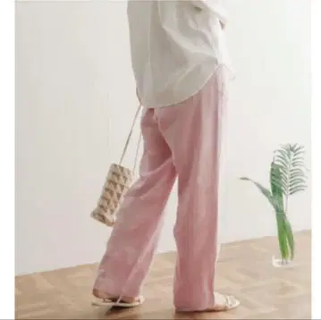 어반 리서치 도어스 린넨 스트레이트 이지 팬츠 M 핑크