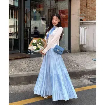 롱 스커트 여성용 스커트 캉캉 스커트 티어드