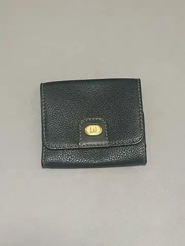 블랙 가죽 코인 케이스 접이식 Dunhill