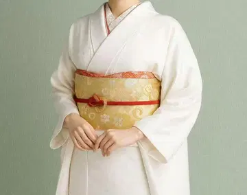 코몬 기모노 화이트 도트 무늬