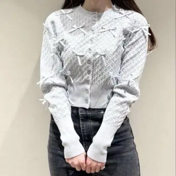SNIDEL 리본 모티브 가디건