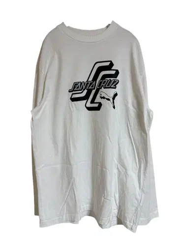 산타크루즈 PUMA 콜라보 빅 로고 프린트 롱 T셔츠 US M 사이즈