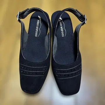 백 벨트 펌프스 블랙 벨로아 느낌 22cm