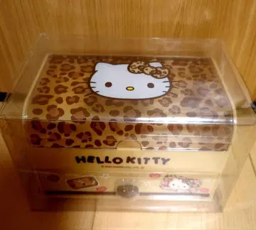 새상품 키티 레오파드 무늬 팬시 소품함