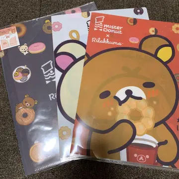 리락쿠마 미스터도넛 콜라보 코리락쿠마 클리어 홀더 클리어 파일