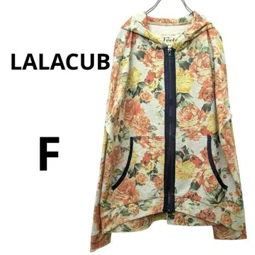 LALACUB 꽃무늬 맨투맨 후드티 반짝이 스톤 집업