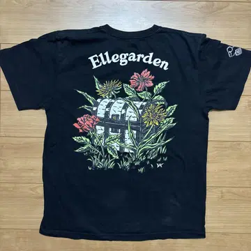 Ellegarden 꽃과 보물 상자 셔츠 블랙 L 사이즈