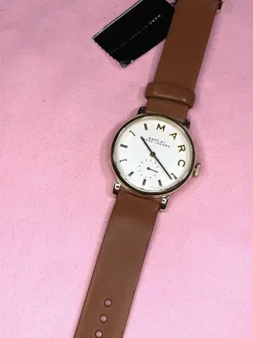 남성용 손목시계 MARC JACOBS 스몰 세컨드 작동 새 배터리