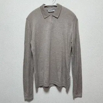 JOHN SMEDLEY 니트 피케 셔츠 베이지 M 사이즈 메리노울