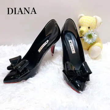 다이애나 에나멜 펌프스 리본 레드 밑창 23cm