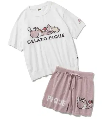 gelato pique 요시 자카드 풀오버 & 숏팬츠 세트