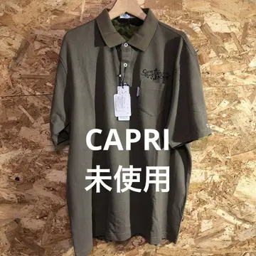[ 7207번 ] CAPRI 피케 셔츠 미사용 남성용 L 카키 계열 색상