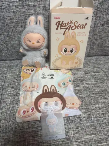 정품 라부부 labubu HEHE 봉제 인형 키링
