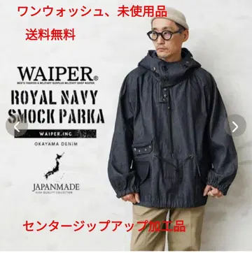 WAIPER.inc 로열 네이비 스모크 파카 오카야마 데님