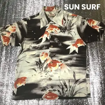 [레어 모델] SUN SURF 금붕어 패턴 하와이안 셔츠