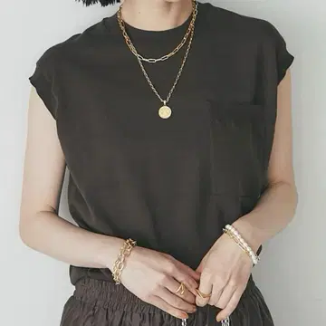 RIVE DROITE 리브 드와 면 니트 짙은 갈색