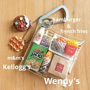 가챠 파우치 켈로그 Wendy's 햄버거 세트
