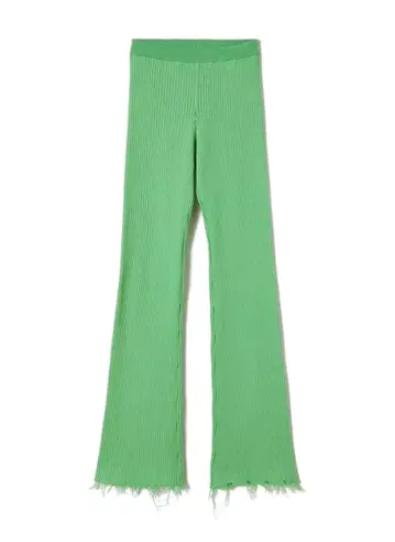 PERVERSE Wide Rib Line Pants / Green