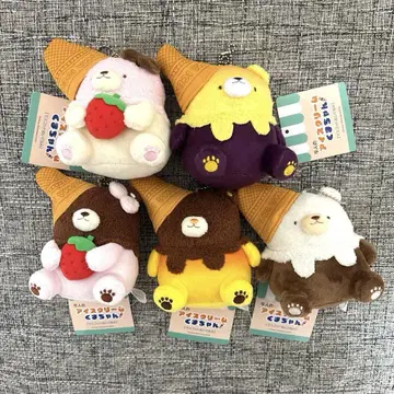 우인 아이스크림 곰돌이 마스코트 봉제 인형 5개