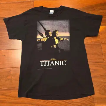 타이타닉 T셔츠 L 블랙 영화 TITANIC