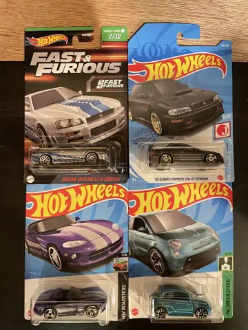 Hot Wheels 미니카 4대 세트