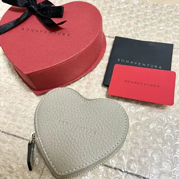 보나벤츄라 하트 코인 케이스 그레이지 베이지 미사용