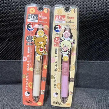 마스코트 부착 프릭션 볼 슬림 3C 리락쿠마 x 미스터 도넛 2종 세트