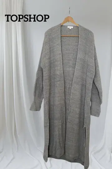 영국제 TOPSHOP 그레이 니트 롱 가디건 S~M (US4~6)