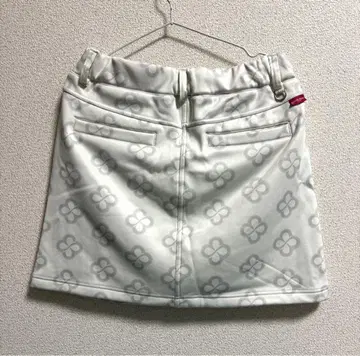 마리끌레르 모노그램 패턴 화이트 골프웨어 스커트