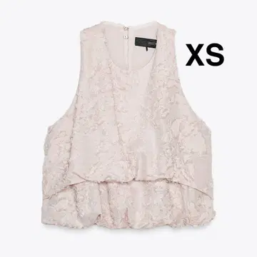 ZARA 자라 프린지 퍼프 벌룬 쉐이프 상의 XS
