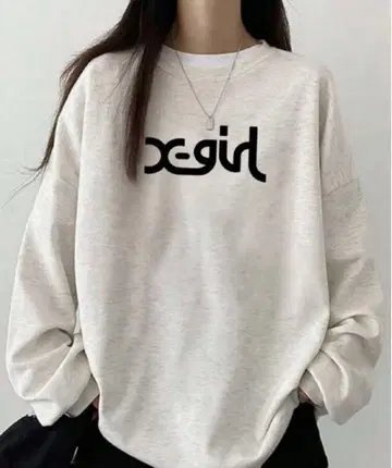 최저가 맨투맨 가을 옷 X-girl 로고