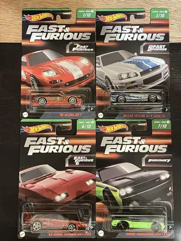 Hot Wheels 와일드 스피드 4대 세트