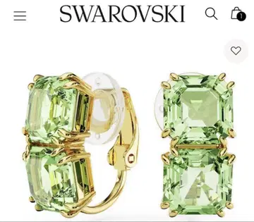 밀레니아 이어커프 SWAROVSKI 스와로브스키 그린 한쪽 귀만