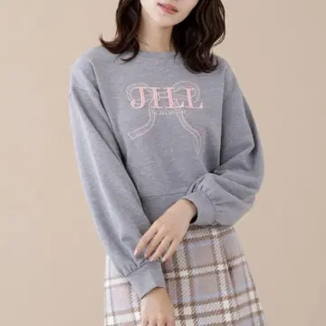 빅 리본 로고 자수 맨투맨 JILL by JILL STUART 그레이