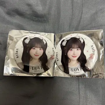 = LOVE 이코라브 사이토 쥬아라 캔뱃지 2개 세트