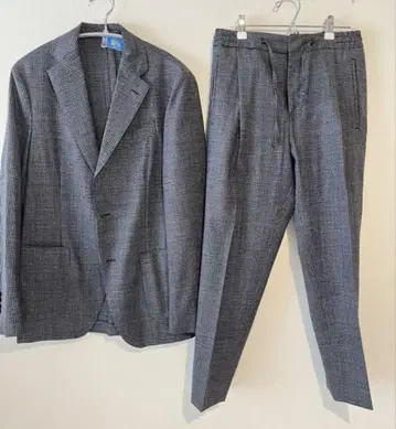 LARDINI 셋업 46 하운드 투스 네이비
