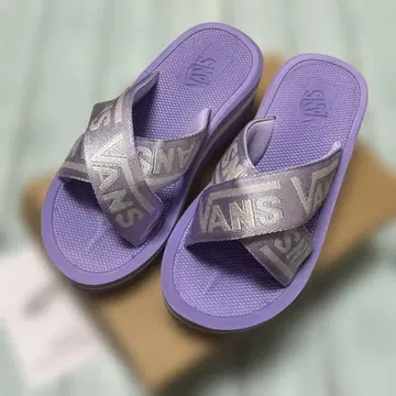 VANS 통굽 샌들 보라색 24cm 비치 샌들