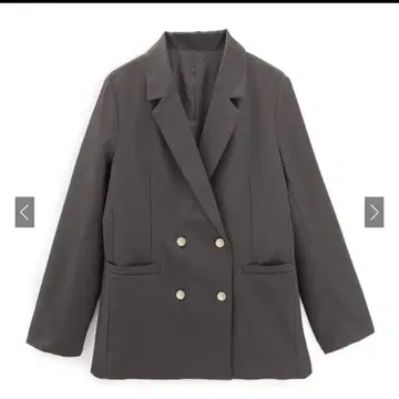 GRL 더블 버튼 테일러드 자켓 차콜 al275