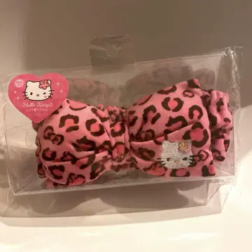 헬로키티 레오파드 무늬 헤어밴드 터번