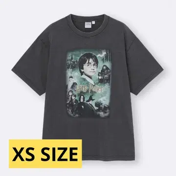 워시드 그래픽 T Harry Potter GU XS size