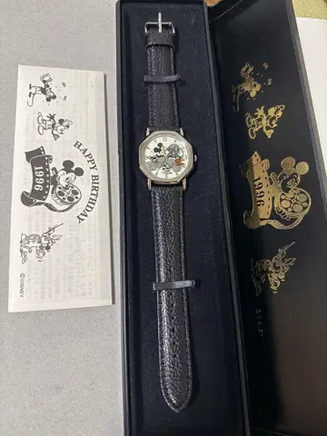 작동 디즈니 스토어 한정판 1996년 생일 미키마우스 손목시계