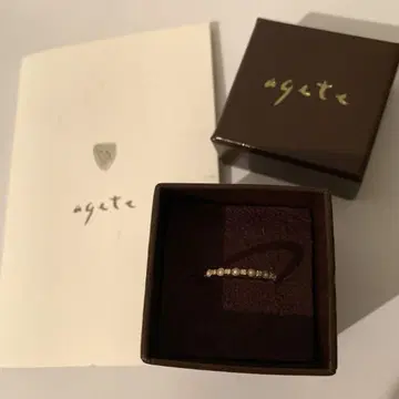 아가트 10K 담수 진주 다이아몬드 반지