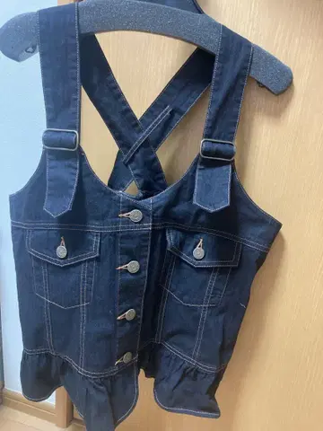 핑크하우스 데님 베스트