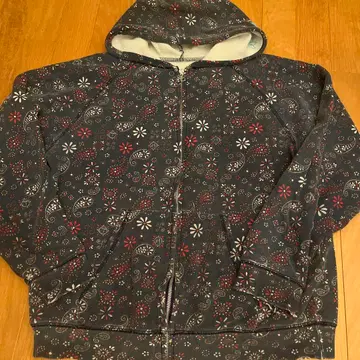 빔즈 플러스 & 팜 그래픽스 페이즐리 무늬 풀 집업 후드티 일본제